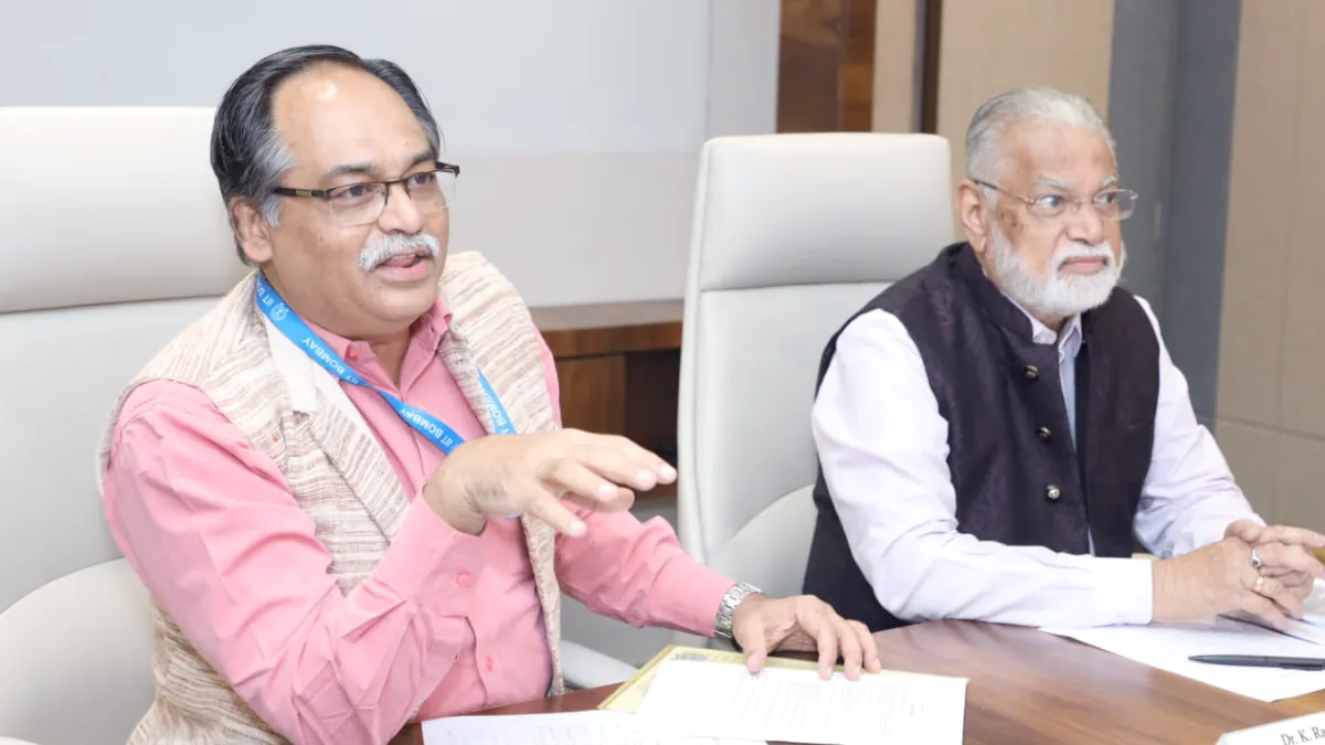 (left-right): Shireesh Kedare, director of IIT Bombay, and K Radhakrishnan, chair of IIT Bombay's board of governors