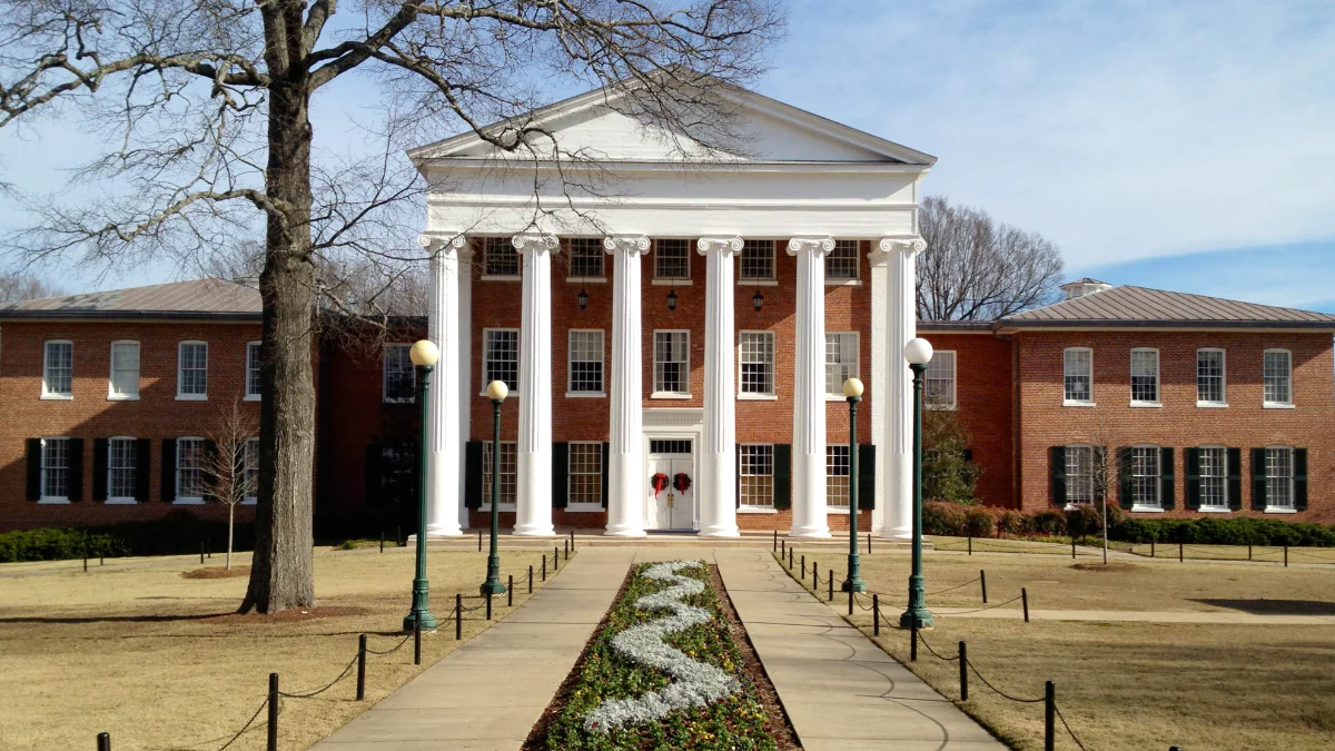Lyceum building at the University of Mississippi.