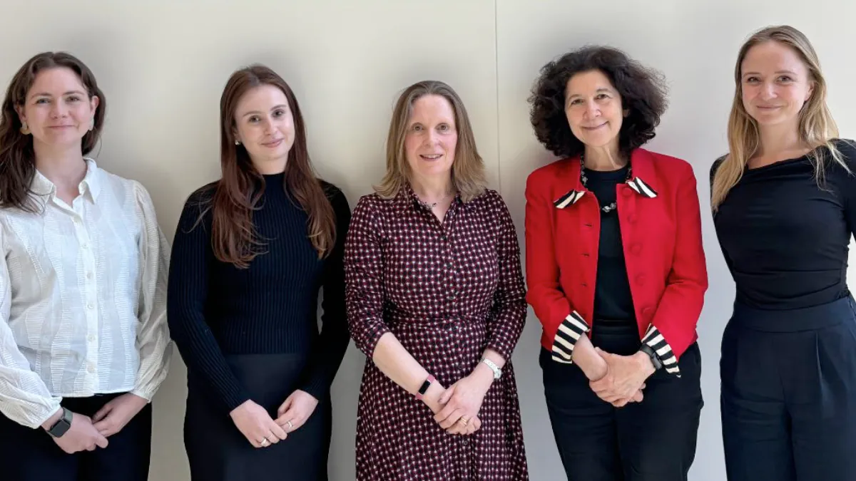left to right: Ella Moonan-Howard, Faye Murphy, Jo Mills, Barbara Domayne-Hayman (chair of KQ Labs), and Beth Massam