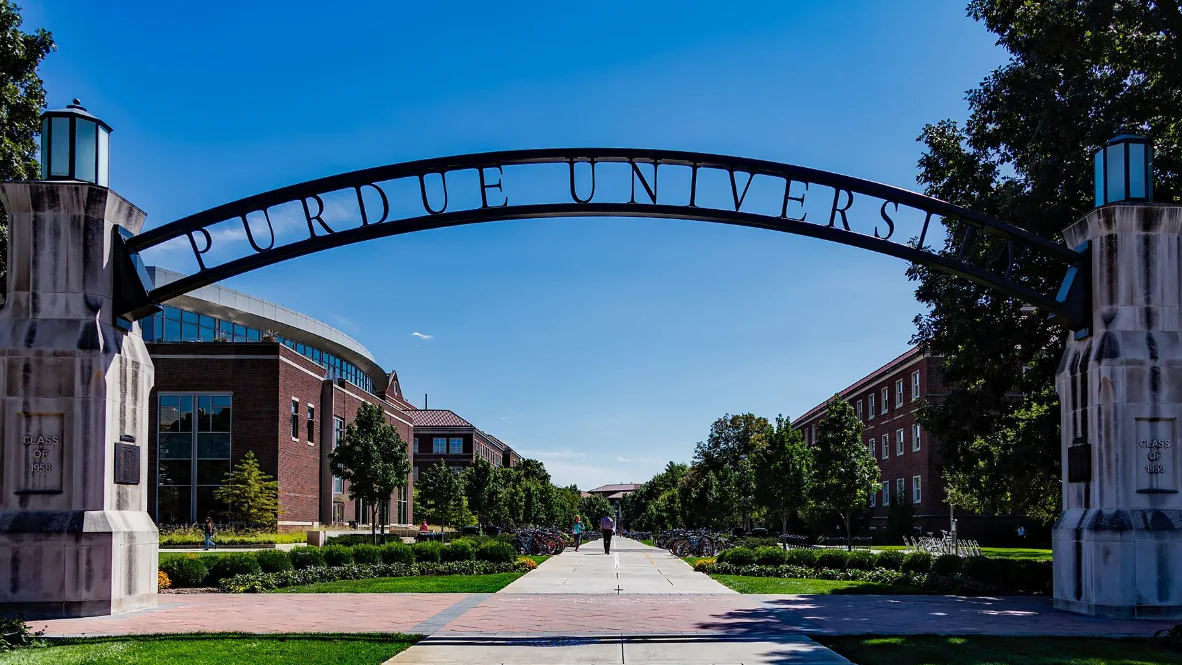 entrance gate at Purdue University