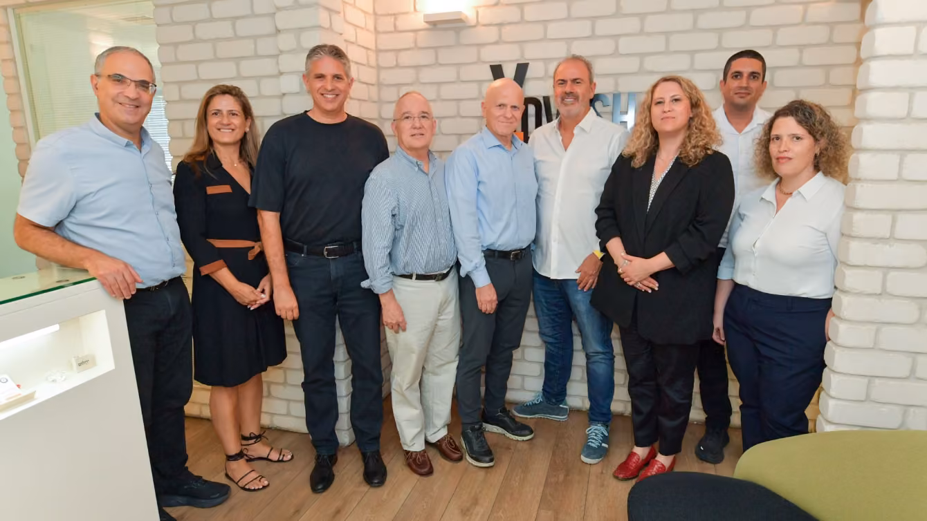 Left to right: Yishai Fraenkel, Meirav Dvash, Barak Ben-Eliezer, Alon Natanson, Tamir Sheafer, Yoram Dvash, Naama Kaufman-Pass, Ido Gabay, Anat Iosub-Amir