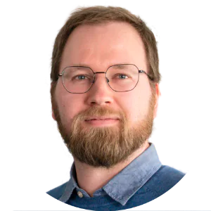 a headshot of the author